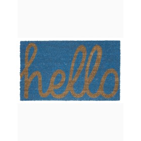 Paillasson CURSIVE HELLO BLEU 46x76 cm - FABHAB