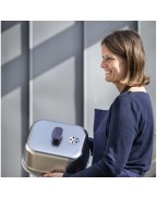 Cloche de cuisson inox ENO pour plancha, avec évent vapeur réglable et poignée froide