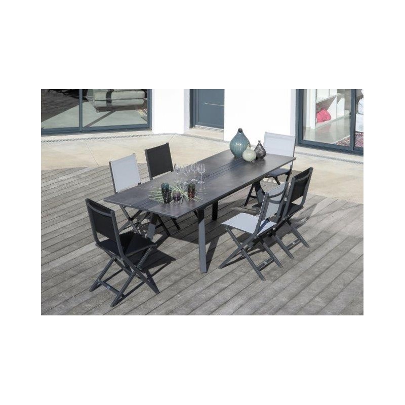 Table de jardin ZOZA 250x90 cm 10 places PROLOISIRS Latour Mobilier