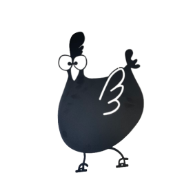 La poule décoratif "Paulette" en fer forgé - ATELIER ARISTIDE