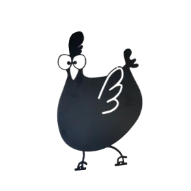 La poule décoratif "Paulette" en fer forgé - ATELIER ARISTIDE