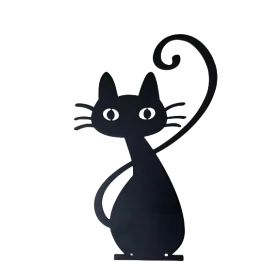 La petite chatte noir "Simone" en fer forgé 45.5 cm - ATELIER ARISTIDE
