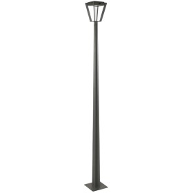 Lampadaire solaire extérieur METRO Les Jardins en aluminium gris avec LED et détecteur de mouvement