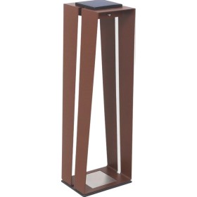 Borne solaire extérieure Métro Aluminium Corten H.90 cm | Les Jardins