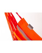 chaise hamac Kingsize DOMINGO LA SIESTA en tissu outdoor avec barre en bambou et rotation 360°