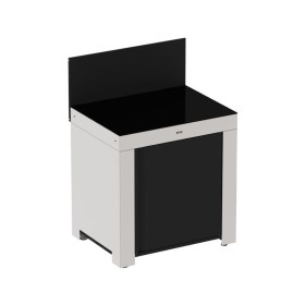 Module plan de travail 80cm noir et Inox - ENO