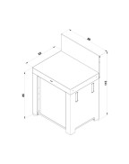 Cuisine d'extérieur MODULO PLAN DE TRAVAIL 80cm / NOIR INOX - ENO