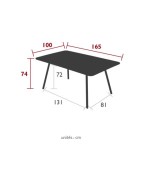 Table de jardin LUXEMBOURG 165x100 cm / 8 places - FERMOB