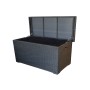 Coffre de rangement jardin en résine tressée HAVANA PROLOISIRS avec structure aluminium