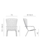 Fauteuil bas de jardin FOLIO - NARDI
