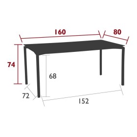 Table à manger 160 x 80 cm CALVI / 6 places - FERMOB