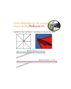 Toile pour parasol déporté 3x3 m PROLOISIRS en polyester 210gr/m² avec cheminée de décompression