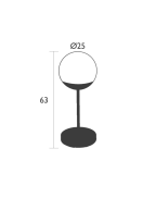 Lampe de jardin MOOON! H.63 cm  - FERMOB