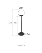 Lampadaire Bluetooth MOOON! / H.134 cm - FERMOB
