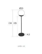 Lampadaire Bluetooth MOOON! / H.134 cm - FERMOB