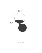 Applique murale Bluetooth MOOON! Ø 15 cm - FERMOB