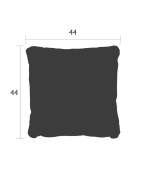 coussin d’extérieur Trèfle FERMOB 44x44 cm en tissu Jacquard déhoussable résistant aux UV