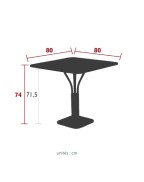 Table de jardin 80x80 cm LUXEMBOURG / 4 places - FERMOB