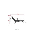 Chaise longue pliante de jardin BISTRO - FERMOB