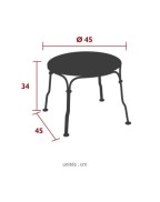 Table basse de jardin 1900 Ø45cm - FERMOB