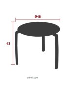 Table basse de jardin ø48x43 cm ALIZÉ - FERMOB