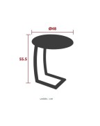 Table basse de jardin déportée ø48x55,5 cm ALIZÉ - FERMOB