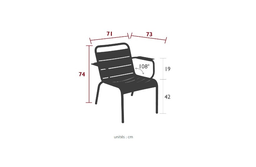 Fauteuil Lounge de jardin LUXEMBOURG - FERMOB
