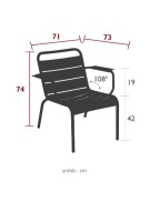 Fauteuil Lounge de jardin LUXEMBOURG - FERMOB