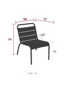 Chaise Lounge de jardin LUXEMBOURG - FERMOB