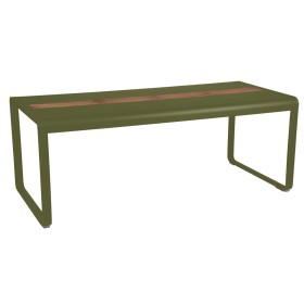 Table de jardin avec rangement 196x90 cm BELLEVIE / 8 places - FERMOB