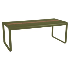 Table de jardin avec rangement 196 x 90 cm BELLEVIE / 8 places - FERMOB