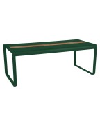 Table de jardin avec rangement 196x90 cm BELLEVIE / 8 places - FERMOB