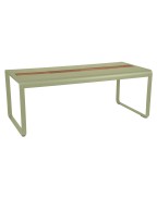 Table de jardin avec rangement 196x90 cm BELLEVIE / 8 places - FERMOB