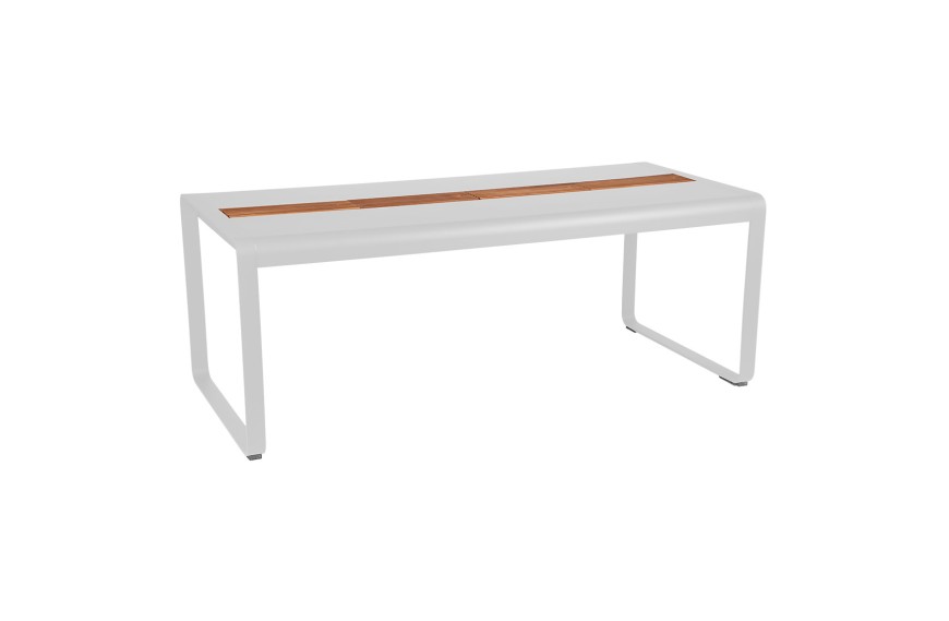 Table de jardin avec rangement 196x90 cm BELLEVIE / 8 places - FERMOB