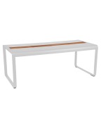 Table de jardin avec rangement 196x90 cm BELLEVIE / 8 places - FERMOB