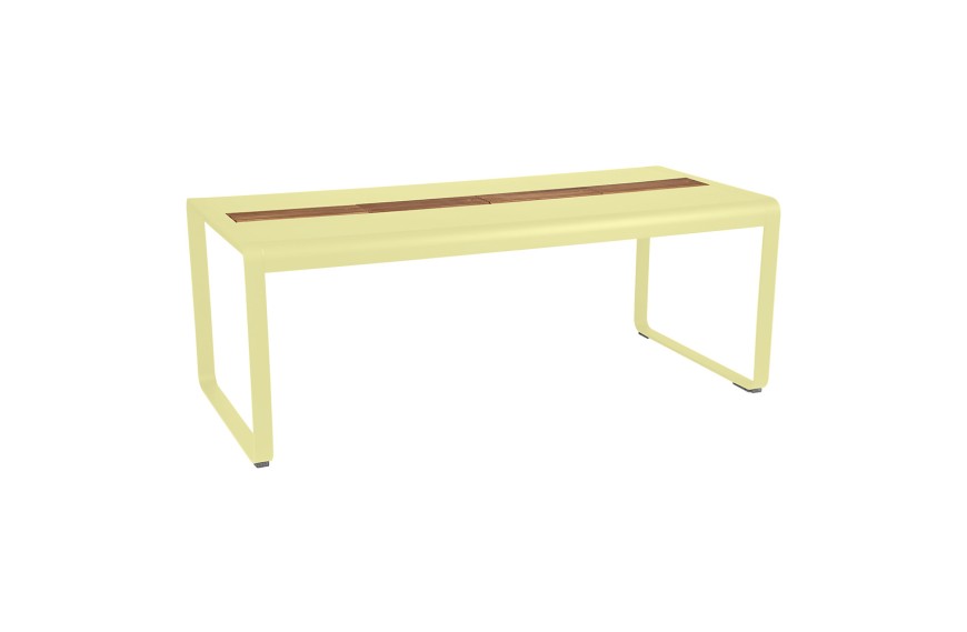 Table de jardin avec rangement 196x90 cm BELLEVIE / 8 places - FERMOB