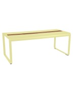 Table de jardin avec rangement 196x90 cm BELLEVIE / 8 places - FERMOB