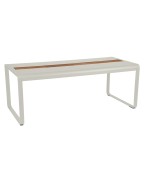Table de jardin avec rangement 196x90 cm BELLEVIE / 8 places - FERMOB