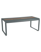 Table de jardin avec rangement 196x90 cm BELLEVIE / 8 places - FERMOB