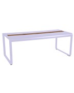 Table de jardin avec rangement 196x90 cm BELLEVIE / 8 places - FERMOB