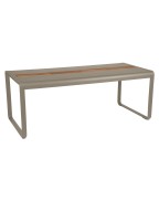 Table de jardin avec rangement 196x90 cm BELLEVIE / 8 places - FERMOB