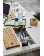 Table de jardin avec rangement 196x90 cm BELLEVIE / 8 places - FERMOB