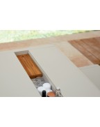 Table de jardin avec rangement 196x90 cm BELLEVIE / 8 places - FERMOB