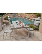 Table de jardin avec rangement 196x90 cm BELLEVIE / 8 places - FERMOB