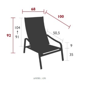 Fauteuil bas de jardin inclinable ALIZÉ - FERMOB