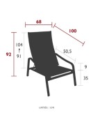 Fauteuil bas de jardin inclinable ALIZÉ - FERMOB