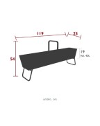 Jardinière longue BASKET 54 x 119 x 25 cm  40 L -  FERMOB