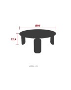 Table basse de jardin BEBOP ø80xh32,5 cm - FERMOB