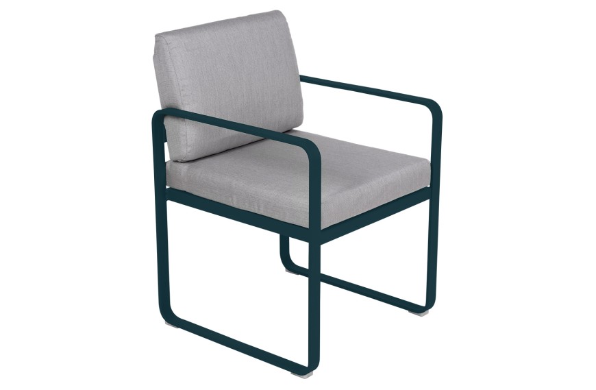Fauteuil de jardin coussin GRISE FLANELLE BELLEVIE  - FERMOB