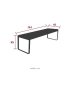 Banc de jardin 161x40 cm BELLEVIE / 3 places - FERMOB